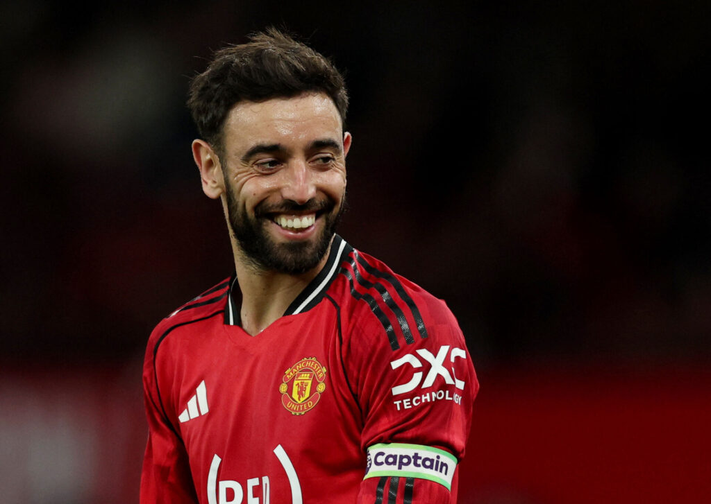 Bruno Fernandes smiler.