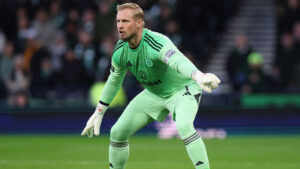 Kasper Schmeichel i aktion for Celtic