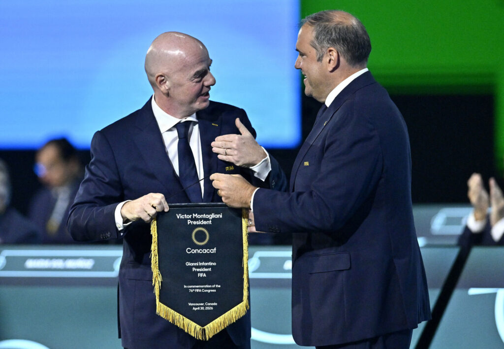 Gianni Infantino på FIFA-kongres i Vancouver.