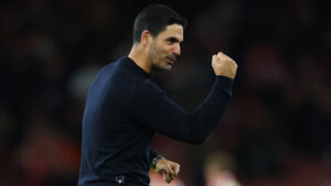 Mikel Arteta glæder sig over sejren mod Lille