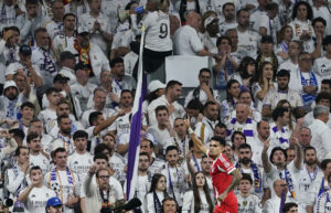 Real Madrids fans under Champions League-kampen mod Bayern München.