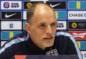 Thomas Tuchel på pressemøde inden kampen mod Kroatien
