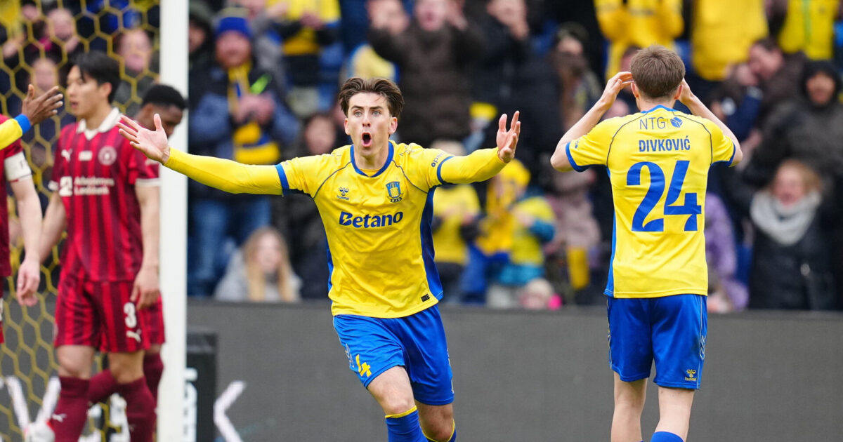 Blev Brøndby snydt for et mål mod FCM? Bedøm selv her Foto: Liselotte Sabroe/Ritzau Scanpix
