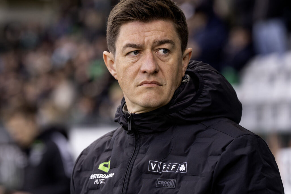 Nickolai Lund under Viborg FF's kamp mod AGF.