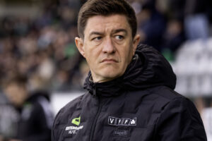 Nickolai Lund under Viborg FF's kamp mod AGF.