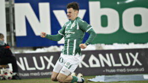 Srdjan Kuzmic fejrer en scoring