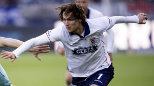 AGF's Markus Solbakken i aktion i Superligaen.