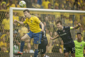 AGF's Patrick Mortensen blev matchwinner i 2-3 sejren i 2-3 sejren i maj 2024.