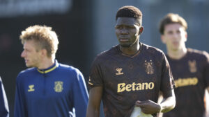Brøndbys Ousmane Sow inden kamp mod Sønderjyske.