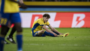 Raphael Canut sidder på græsset