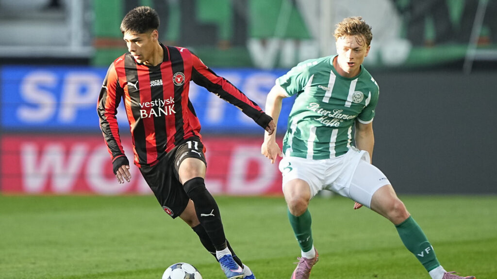 Dario Osorio i kamp mod Viborg.