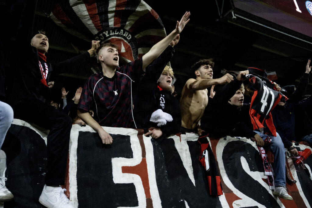 FC Midtjylland fans under en kamp mod Celtic.