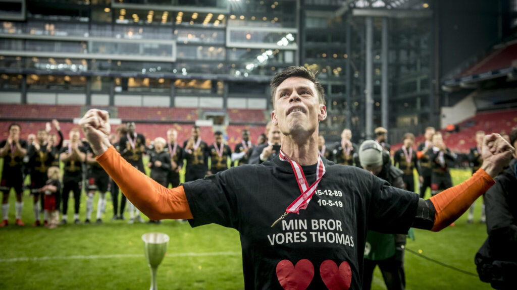 Jesper Hansen efter pokalfinalen i 2019.