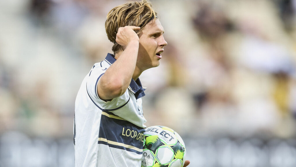 Casper Winther i aktion for Lyngby BK