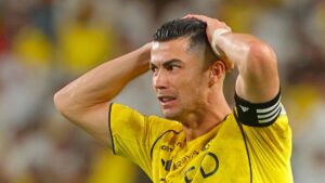 Cristiano Ronaldo i tårer efter misset mesterskab.