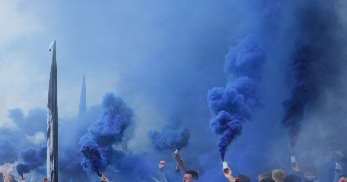 Video: Se pyro-skandalen i Parken Foto: Liselotte Sabroe/Ritzau Scanpix