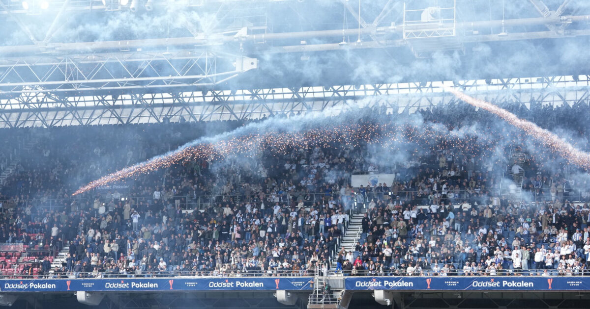 Stormede tribunen: FCK fordømmer skandaløse scener i Parken Oddset Pokalen: FC København - FC Midtjylland i Parken i København torsdag den 14. maj 2026.