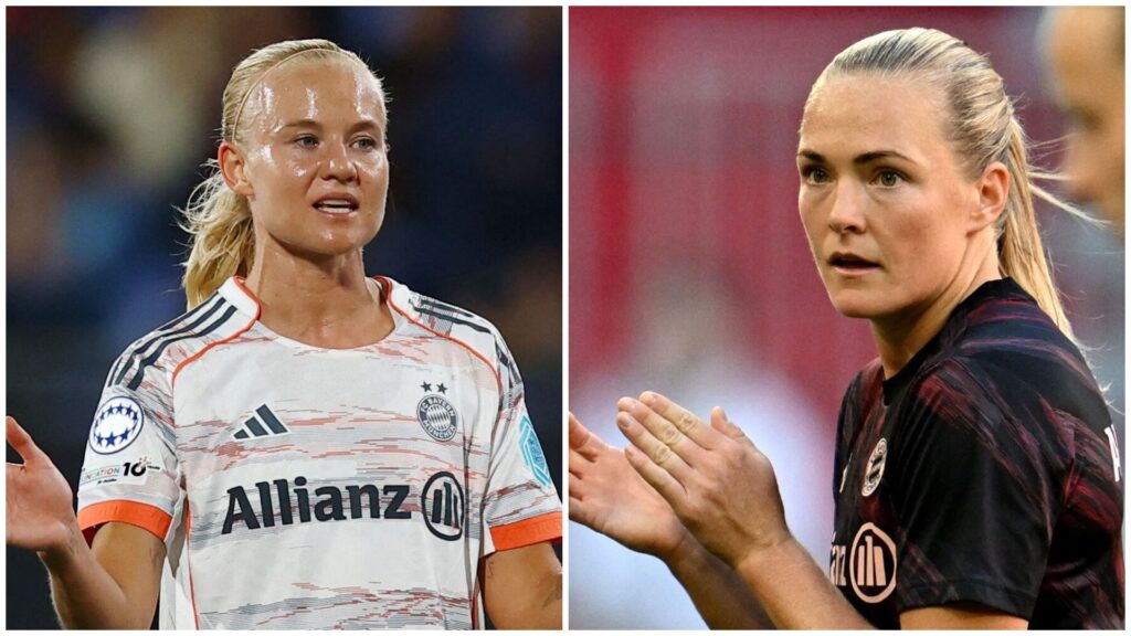 Pernille Harder side om side med kæresten Magdalena Eriksson.