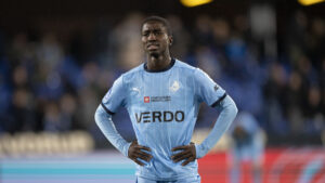 Mustapha Isah spiller for Randers FC