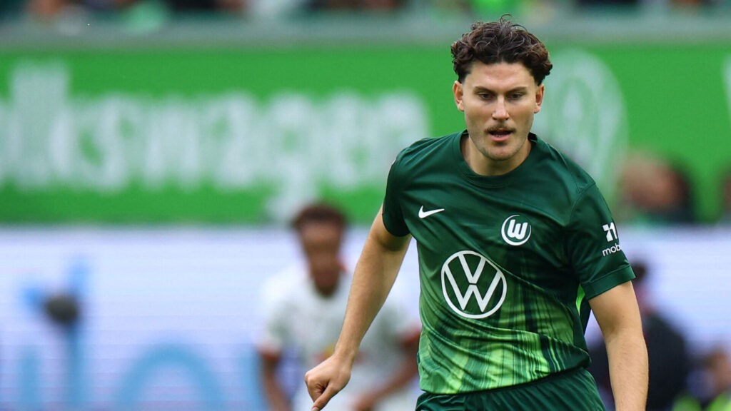 Jonas Wind i aktion for Wolfsburg.