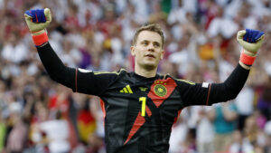 Manuel Neuer i aktion for Tyskland.
