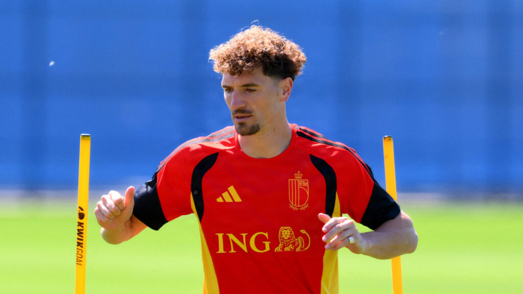 Thomas Meunier træner for Belgien