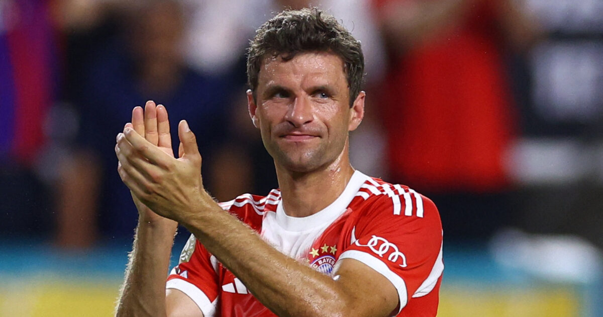 Bayern-boss skoser Thomas Müller: Talte mere end han spillede Foto: Ritzau Scanpix/REUTERS