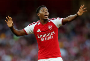 Myles Lewis-Skelly for Arsenal 12. august 2026.