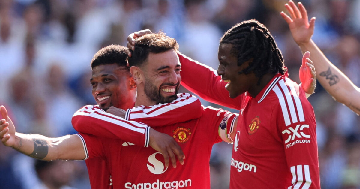 Grim rettelse lurer: Kan Fernandes og Dorgu fratages scoring? Foto: Ritzau Scanpix/REUTERS
