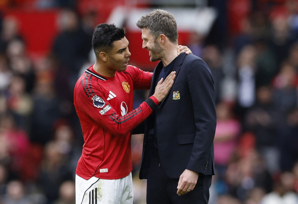 Casemiro sammen med Michael Carrick.
