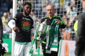 Kelechi Iheanacho på Hampden Park efter triumfen i den skotske cup-finale den 23. maj 2023.