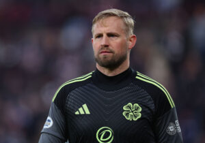 Kasper Schmeichel under en kamp for Celtic.