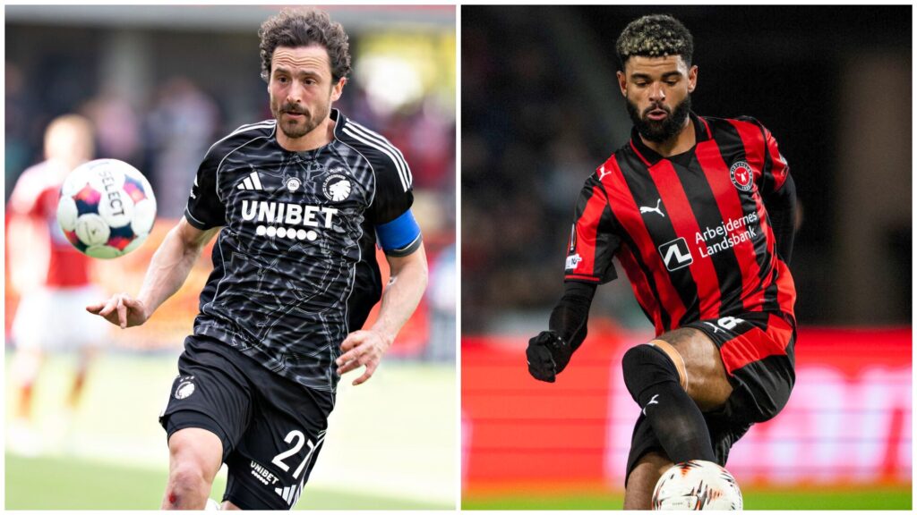 Thomas Delaney og Philip Billing i aktion