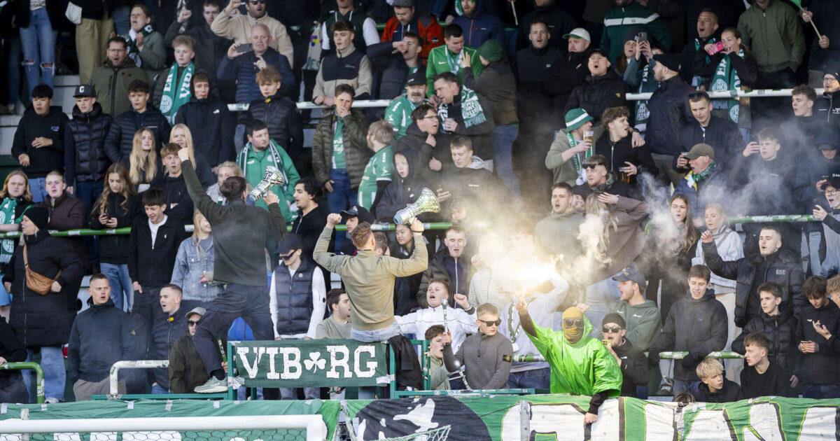 ‘Hader FCM’: Politi mistænker Viborg-fans for grøn hærværk Foto: Johnny Pedersen/Ritzau Scanpix