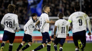 Frederik Tingager jubler over en scoring