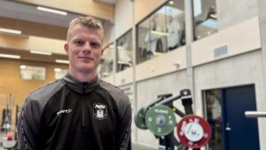 Jacob Dehn i træningslokalet i AGF.