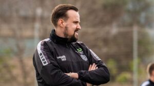 Marius Fischer på træningsbanen i Viborg.