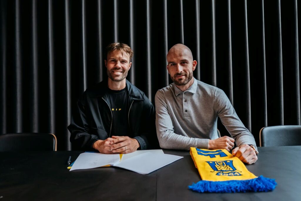 Patrick Mortensen og Julius Ohnesorge sammen i Brøndby.