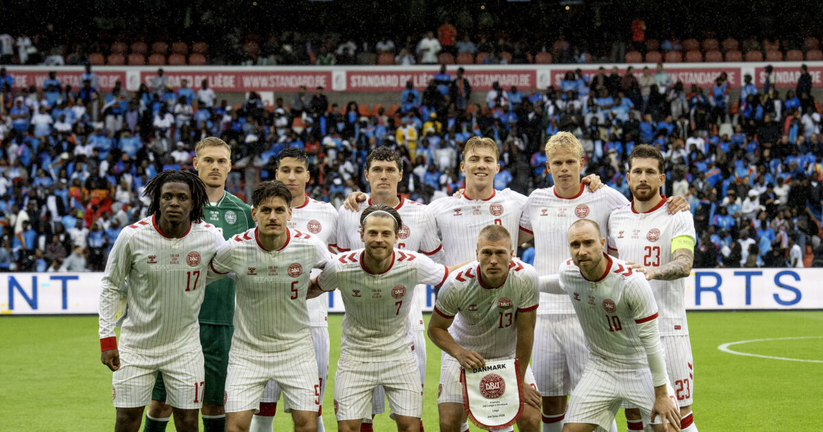 DBU melder ud: Eriksen har det efter omstændighederne godt Landsholdet med Christian Eriksen i forbindelse med den seneste landskamp mod DR Congo i Belgien. Foto: Bo Amstrup/Ritzau Scanpix