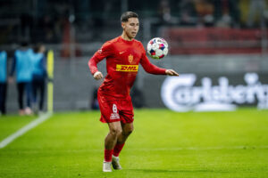 Nicklas Røjkjær i spil for FC Nordsjælland i 3F Superligaen den 9. november 2025