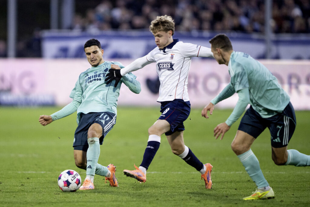 Sebastian Jørgensen i kamp mod FC København.