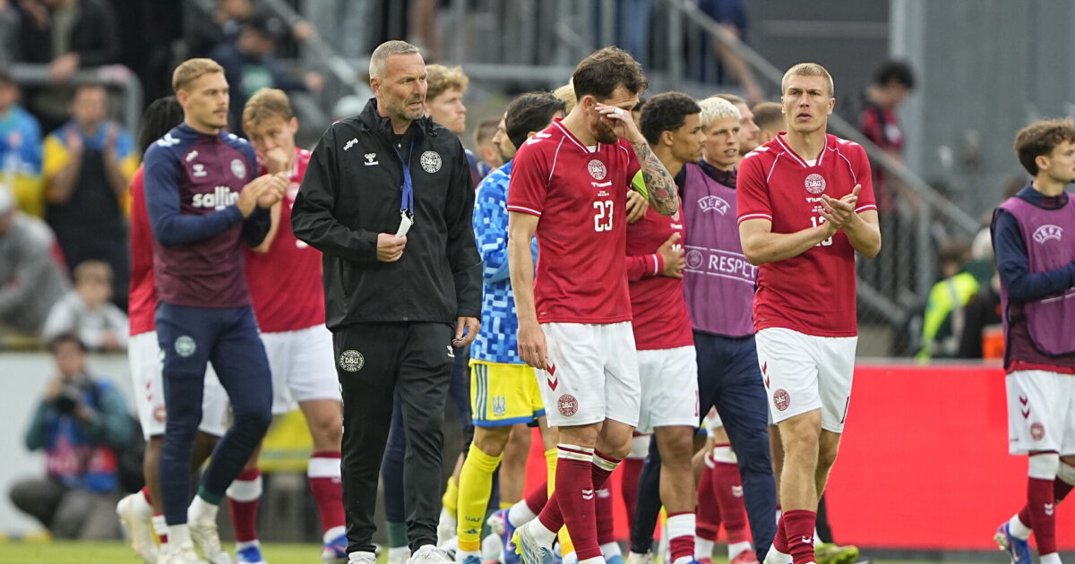 Berørt Højbjerg: Det endte så godt, som det kunne Fodboldlandskampen mellem Danmark og Ukraine på Odense Stadion søndag den 7. juni 2026.