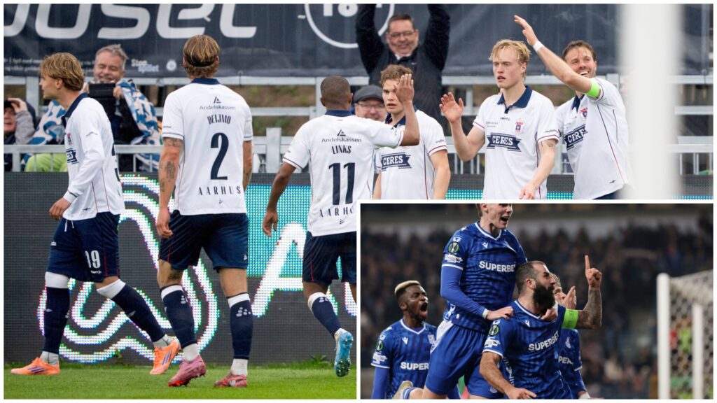 En collage af Mikael Ishak og AGF