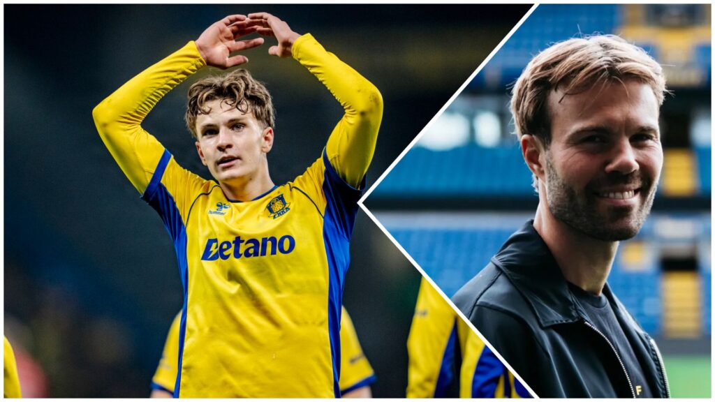 Jacob Ambæk med et indsat billede af Patrick Mortensen.