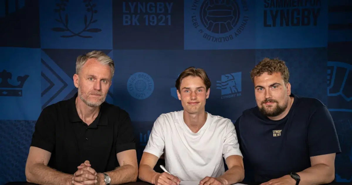 Talent belønnes: Hjulmand skriver kontrakt med Lyngby Foto: Lyngby