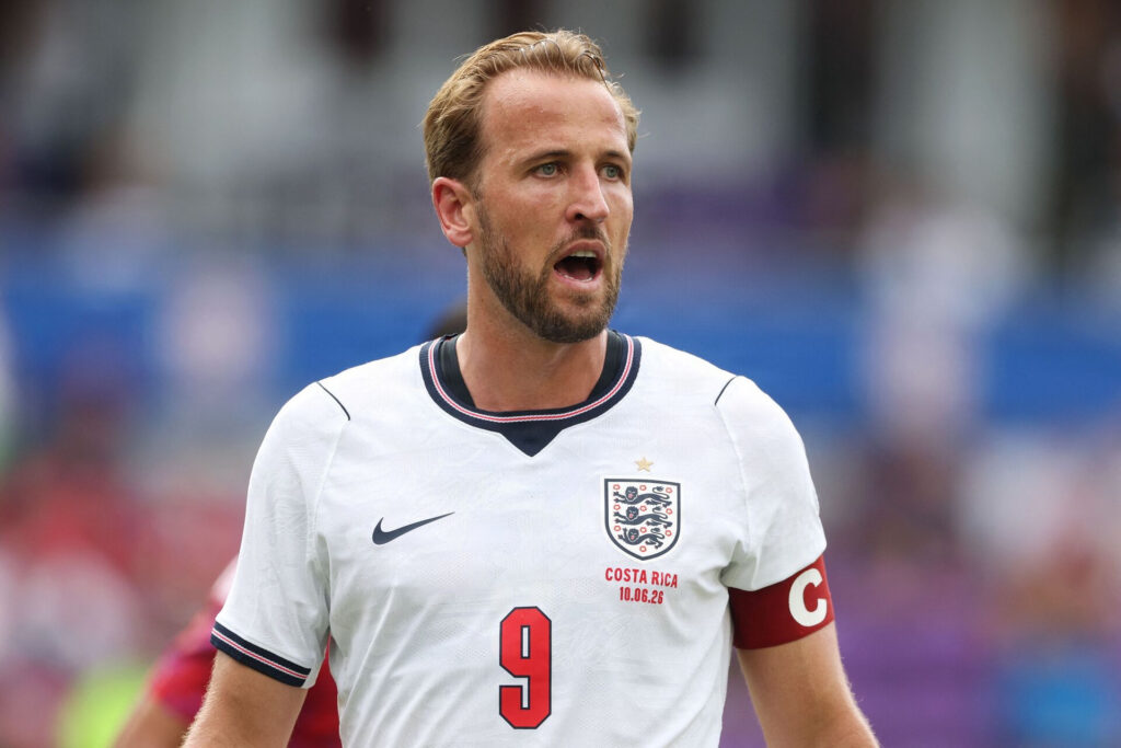 Harry Kane i aktion for England.
