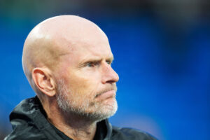 Ståle Solbakken under en norsk landskamp.