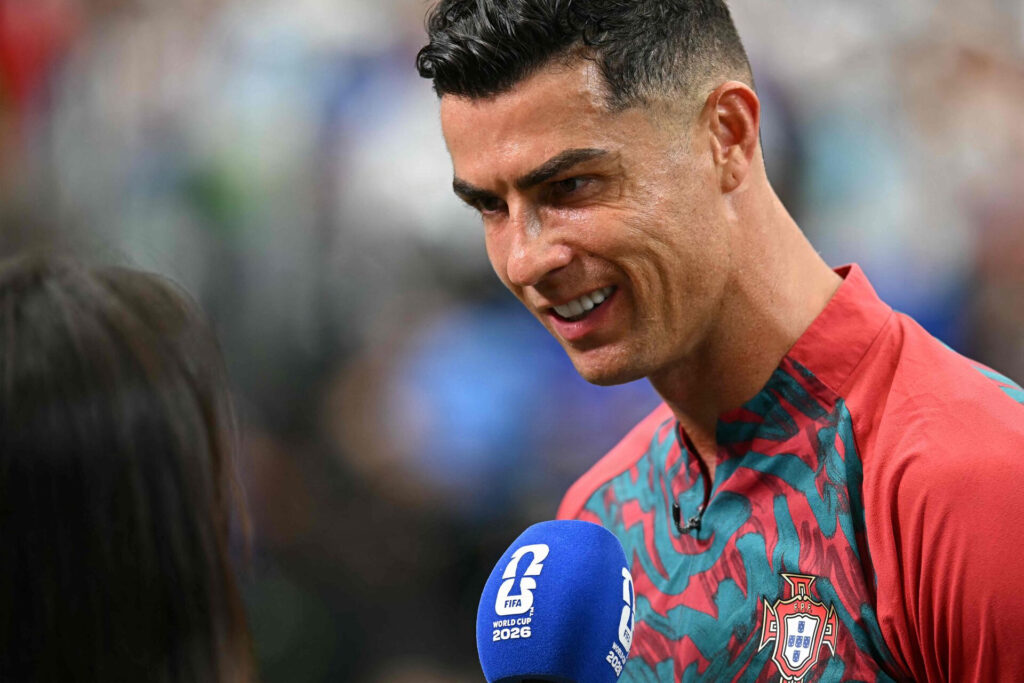 Cristiano Ronaldo afgiver interview.