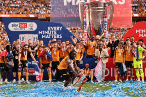Hull City fejrer oprykning til Premier League.