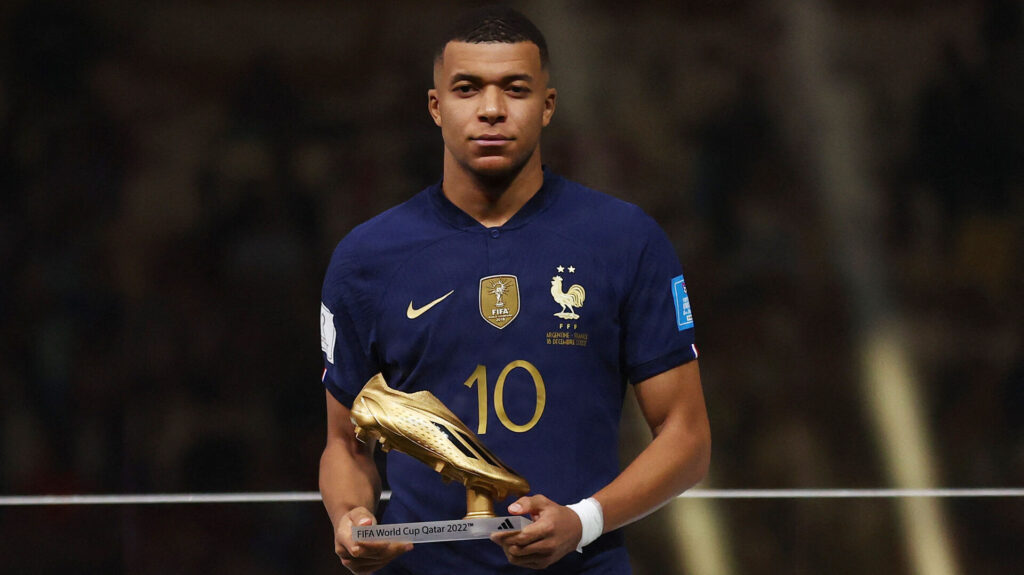 Kylian Mbappé med den gyldne støvle.